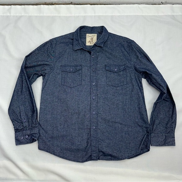 Coastal Clothing Men's XXL Navy Blue Cotton Button Down Shirt - Picture 6 of 11